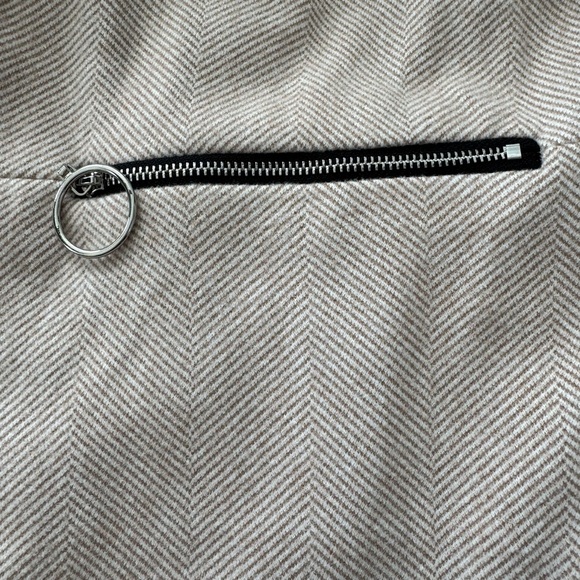 Lucky Brand Beige Stripe Trench Coat Modern Silhouette Size S - Picture 3 of 6